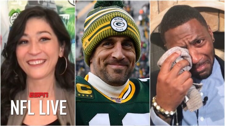 Ryan Clark left in tears when Mina Kimes agrees about Aaron Rodgers | NFL Live