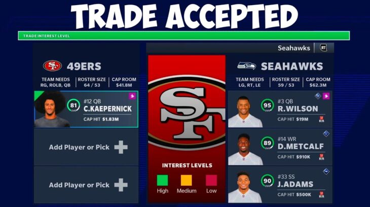CRAZY NFL Trades with Maddens NEW Trading System