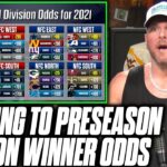 Pat McAfee’s Reacts To Preseason NFL Divisional Winner Odds