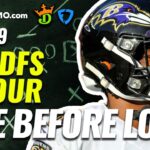 NFL DFS Picks: FOUR HOUR Live Before Lock WEEK 9 | Daily Fantasy on DraftKings, FanDuel, Yahoo