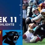 Washington Football Team vs. Panthers Week 11 Highlights | NFL 2021