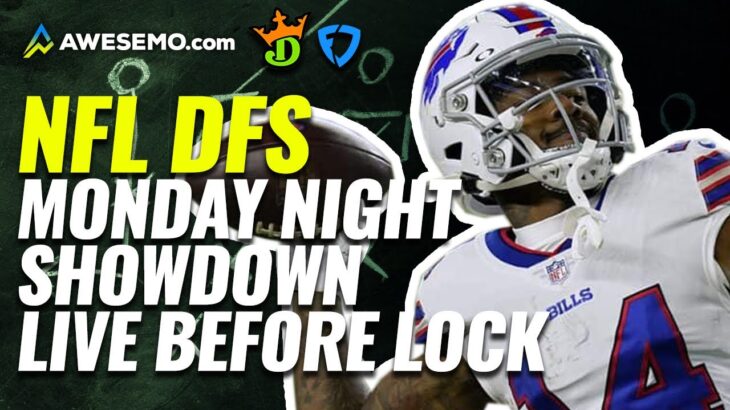 NFL DFS Showdown Live Before Lock MNF Week 13 Patriots at Bills Football Team | Monday 12/6