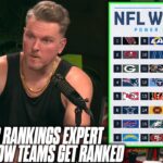 NFL Network’s Power Ranking Expert Explains How He Decides His Rankings  Pat McAfee Reacts