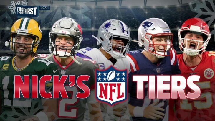 Nick Wright unveils his NFL Tiers ahead of Week 16 of the 2021 NFL season | NFL | FIRST THINGS FIRST