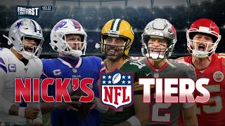Nick Wright reveals his NFL Tiers heading into Wild Card Weekend | NFL | FIRST THINGS FIRST