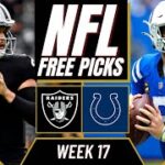 RAIDERS vs COLTS NFL Picks and Predictions (Week 17) | NFL Free Picks Today