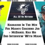 Episode 411: Harbaugh In The Mix For Miami’s Coaching Job + McDaniel Has His 2nd Interview!