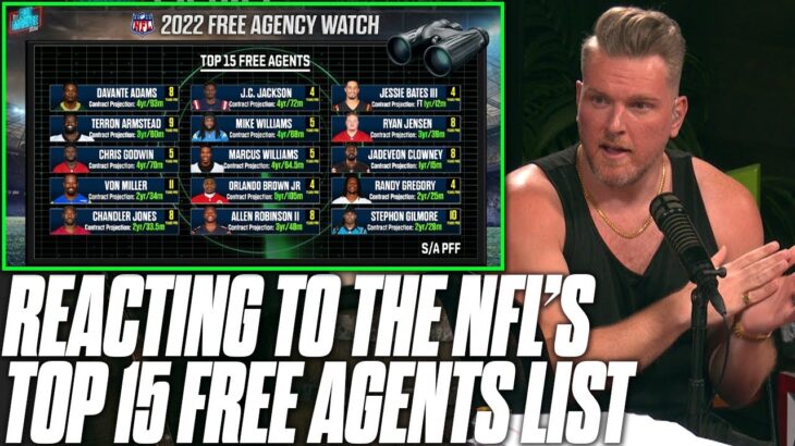 Pat McAfee Reacts To Top 15 NFL Free Agents List For The 2022 Season