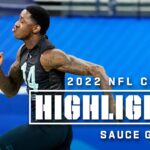 Ahmad “Sauce” Gardner FULL 2022 NFL Scouting Combine On Field Workout