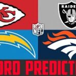 2022 NFL Record Predictions | AFC West Record Predictions Chiefs Raiders Chargers Broncos