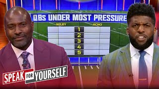 Aaron Rodgers, Russell Wilson are the Top QB’s Under The Most Pressure | NFL | SPEAK FOR YOURSELF