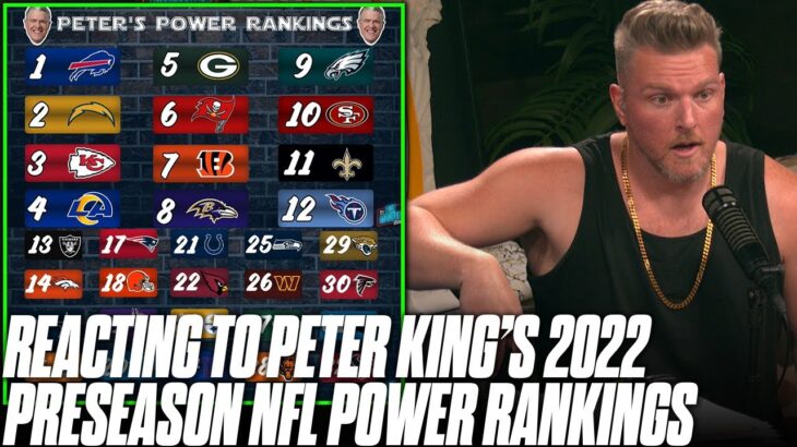Pat McAfee Reacts To MAJOR NFL Reporter’s Preseason Power Rankings