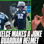 Jason Kelce Trolls NFL’s Guardian Caps, Wears Bubble Wrap At Camp | Pat McAfee Reacts