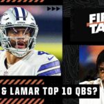 Should Dak Prescott & Lamar Jackson be placed among the NFL’s Top 10 QBs? First Take debates