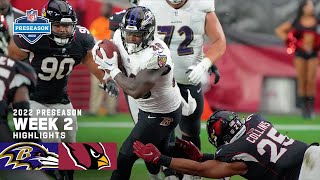 Baltimore Ravens vs. Arizona Cardinals Highlights | 2022 Preseason Week 2