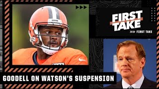 First Take reacts to Roger Goodell’s comments on the NFL appealing Deshaun Watson’s suspension