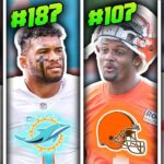 Ranking All 32 Starting NFL Quarterbacks for 2022 from WORST to FIRST…