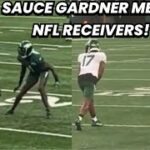 Sauce Gardner ‘LOCKING DOWN’ Garrett Wilson & Elijah Moore 🥵 (WR vs CB) NFL is ‘EASY WORK’