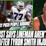 Show Host Says NFL O-Linemen Aren’t Skilled, Just “Push People Around” | Pat McAfee Reacts