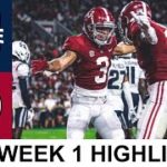 #1 Alabama vs Utah State Highlights | College Football Week 1 | 2022 College Football Highlights