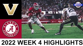#2 Alabama vs Vanderbilt Highlights | College Football Week 4 | 2022 College Football Highlights
