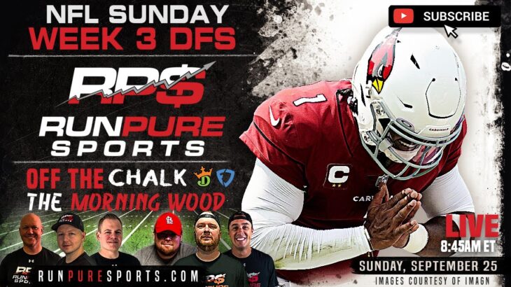 2022 NFL WEEK 3 DRAFTKINGS PICKS AND STRATEGY | RUN PURE DFS NFL SUNDAY
