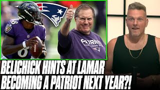 Bill Belichick Hints That He Is Bringing Lamar Jackson To The Patriots?! | Pat McAfee Reacts