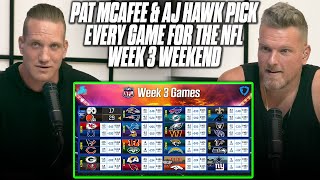 Pat McAfee & AJ Hawk Pick EVERY GAME For The NFL Week 3 Weekend