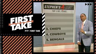 Stephen’s A-List: Top 5 NFL teams after Week 7 🏈 | First Take