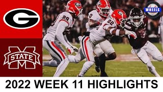 #1 Georgia vs Mississippi State Highlights | College Football Week 11 | 2022 College Football