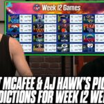 Pat McAfee & AJ Hawk Pick & Predict Every Game For NFL’s Week 12 Weekend