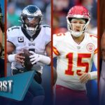 Eagles list Hurts questionable in Wk 16, Mahomes doesn’t care about MVP | NFL | FIRST THINGS FIRST