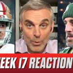Reaction to 49ers-Raiders, Vikings-Packers, Dolphins-Patriots, Colts-Giants | Colin Cowherd NFL