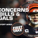 Some big concerns for the Bills & Bengals after close calls in the NFL playoffs 😬 | First Take