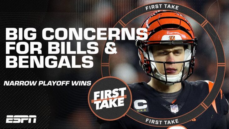 Some big concerns for the Bills & Bengals after close calls in the NFL playoffs 😬 | First Take