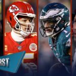 Jalen Hurts or Patrick Mahomes who should be the Super Bowl MVP favorite? | NFL | FIRST THINGS FIRST