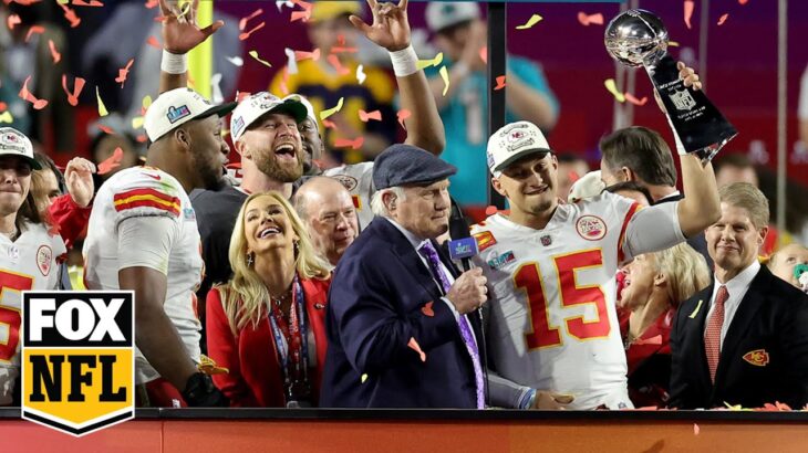 Kansas City Chiefs, Patrick Mahomes lift Lombardi Trophy following Super Bowl LVII win | NFL on FOX