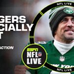 🚨 Aaron Rodgers OFFICIALLY a New York Jet 🚨 The FULL REACTION from NFL Live 👀