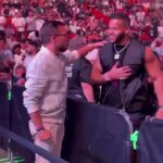 Dolphins HC Mike McDaniel and Aaron Donald together at #UFC287