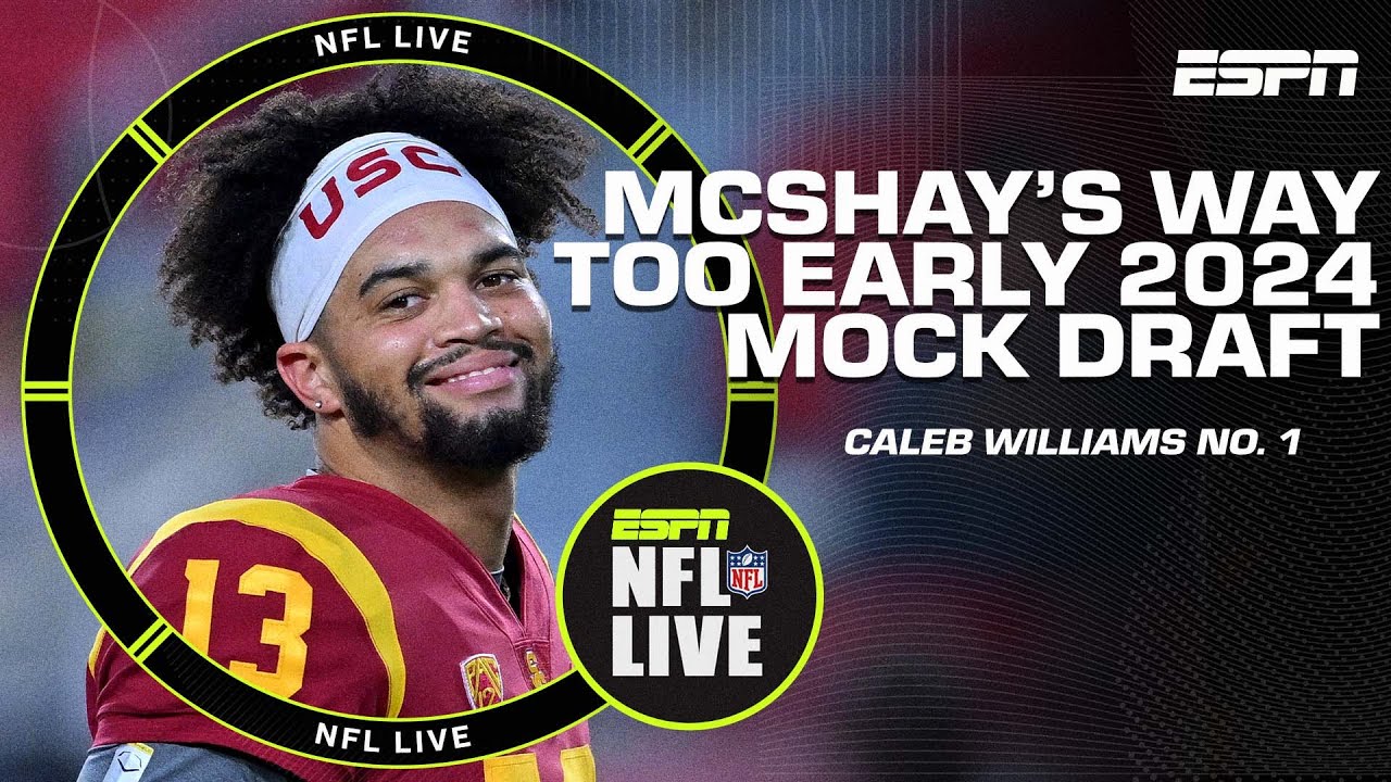 Caleb Williams sits at No. 1️⃣ on Todd McShay's Way Too Early 2024 Mock