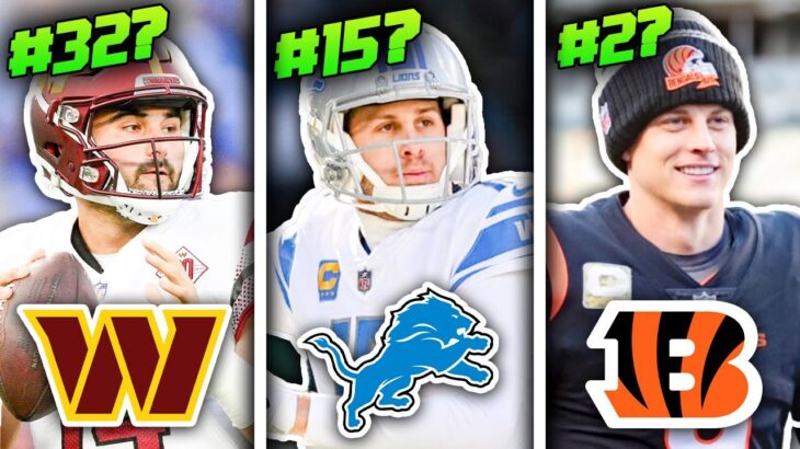 Ranking Every NFL Team Based On Their Current Franchise QB…
