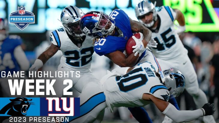 Carolina Panthers vs. New York Giants | 2023 Preseason Week 2 Game Highlights