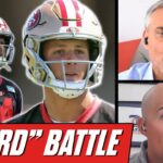 Why 49ers QB battle is “weird” & Brock Purdy could get benched | Colin Cowherd + John Middlekauff