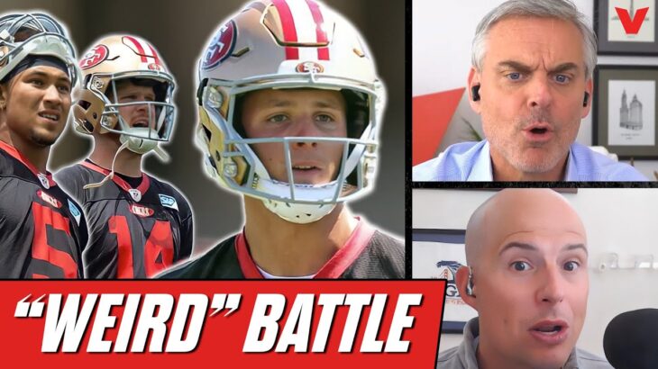 Why 49ers QB battle is “weird” & Brock Purdy could get benched | Colin Cowherd + John Middlekauff
