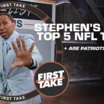 Stephen A.’s Top 5️⃣ NFL teams list + Are the Patriots in trouble?! | First Take