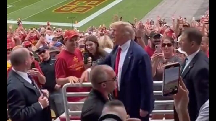 Trump gets unwelcome SURPRISE at Iowa football game