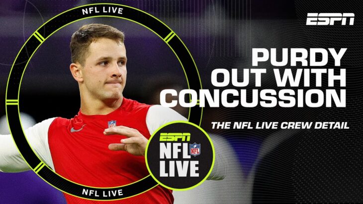 🚨BREAKING NEWS: Brock Purdy placed in concussion protocol🚨| NFL Live