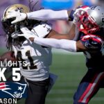 New Orleans Saints vs. New England Patriots | 2023 Week 5 Game Highlights