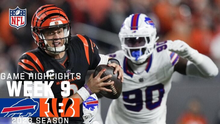 Buffalo Bills vs. Cincinnati Bengals | 2023 Week 9 Game Highlights