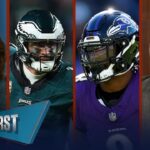 Lamar Jackson, Ravens blowout Seahawks, confident in Jalen Hurts, Eagles? | NFL | First Things First